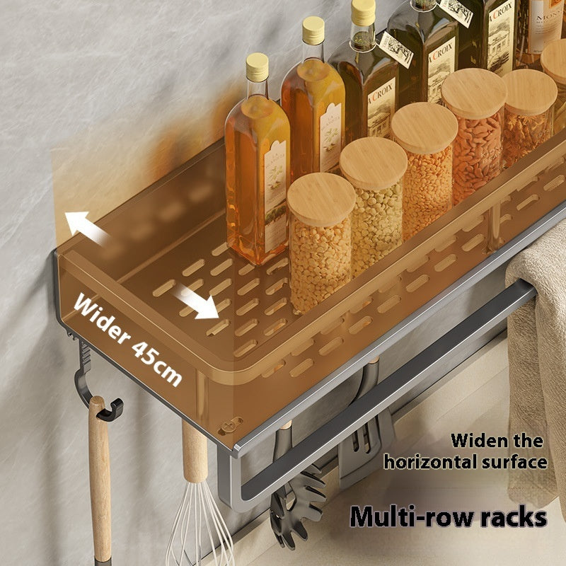 Kitchen Rack Seasoning Multifunctional Wall Mount Storage