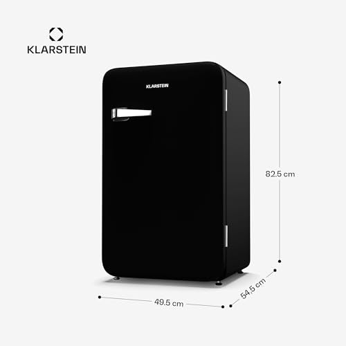 Klarstein Kühlschrank, Mini-Kühlschrank für Getränke, Kühlschrank Klein, Kleiner Kühlschrank Lautlos, Skincare Fridge, Vintage Design, Camping Kühlschrank, Minikühlschrank für Zimmer, 0-10°C, 70 L