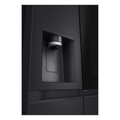 LG GSXE90MBDD Side by Side Kühlschrank mit InstaView Craft Ice | Door in Door | Crushed Ice -und Wasserspender EEK: Klasse D | 628 Liter Kapazität | Festwasseranschluss | Total No Frost