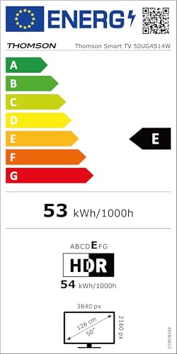 THOMSON 55QG6C14 QLED Plus Google Smart TV, Wi-Fi, Dolby Audio, Built-in Front Speaker, Bluetooth 5.1, Triple Tuner (Cable/Satellite/Antenna), HDMI, CI+, A+ Panel