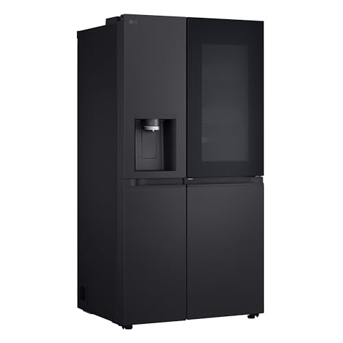 LG GSXE90MBDD Side by Side Kühlschrank mit InstaView Craft Ice | Door in Door | Crushed Ice -und Wasserspender EEK: Klasse D | 628 Liter Kapazität | Festwasseranschluss | Total No Frost