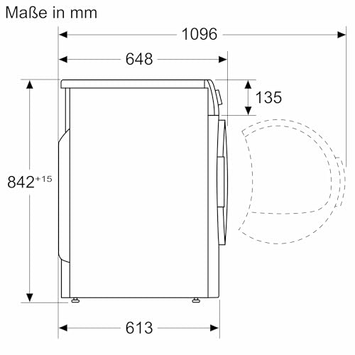 Siemens WQ35B2B30 Wäschetrockner iQ700, Wärmepumpentrockner mit 8kg Fassungsvermögen, directTouch LED-Display, autoDry, Outdoor-Programm, Home-Connect, Weiß, 60cm