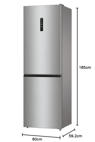 Gorenje N 619EAW4 Fridge-Freezer Combination, LED Display, 186 cm, 300 L, NoFrostPlus, Vegetable Compartment with Moisture Control, FastFreeze, White