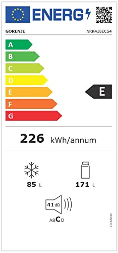 Gorenje N 619EAW4 Fridge-Freezer Combination, LED Display, 186 cm, 300 L, NoFrostPlus, Vegetable Compartment with Moisture Control, FastFreeze, White