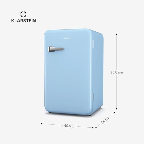 Klarstein Kühlschrank, Mini-Kühlschrank für Getränke, Kühlschrank Klein, Kleiner Kühlschrank Lautlos, Skincare Fridge, Vintage Design, Camping Kühlschrank, Minikühlschrank für Zimmer, 0-10°C, 70 L