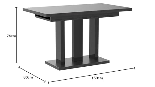 Endo-Moebel Esstisch Appia 130cm - 210cm erweiterbar ausziehbar Säulentisch Küchentisch | Tischbeine Matt (Eiche Craft Gold)