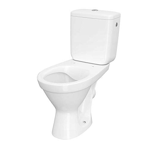 VBChome Spülrandloses WC Set aus Keramik mit Soft-Close Duroplast Sitz – Wandhängend mit waagerechtem Abgang, SimpleOn-Technologie, abnehmbarer Sitz, hygienisch & wassersparend, Weiß