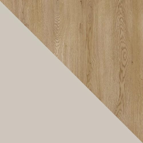 Lazando Wall Unit, Media Wall, Cabinet Wall Consisting of Wall Cabinet, Display Cabinet, TV Lowboard and Wall Shelf (Cashmere/Cremona Oak, with White LED Lighting)