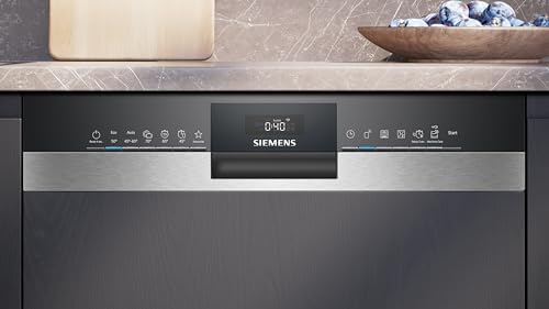 Siemens SN43ES06VE, iQ300 Smart Dishwasher, Undermount Dishwasher, 60 cm, Cutlery Drawer, Automatic Door Opening, Triple rackMatic, Particularly Quiet, intesiveZone, varioSpeed, aquaStop