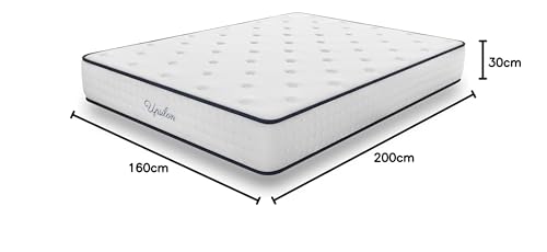 COSMOS - Mattress 180 x 200 cm Upsilon Cold Foam Mattress Hardness H2 - Oeko-Tex Certified - Latex Blue 7-Zone Mattress Height 21 cm - Made in EU