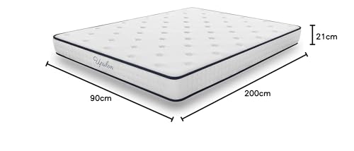 COSMOS - Mattress 180 x 200 cm Upsilon Cold Foam Mattress Hardness H2 - Oeko-Tex Certified - Latex Blue 7-Zone Mattress Height 21 cm - Made in EU