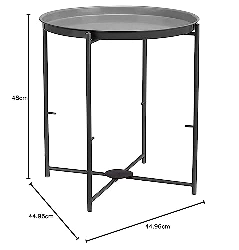 Amazon Basics Beistelltisch, rund, mit Aufbewahrungslösung, Leichte Creme Heidekraut Beistelltisch 44.96 x 44.96 x 48.0 cm