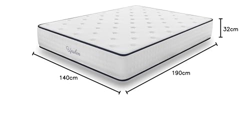 COSMOS - Mattress 180 x 200 cm Upsilon Cold Foam Mattress Hardness H2 - Oeko-Tex Certified - Latex Blue 7-Zone Mattress Height 21 cm - Made in EU
