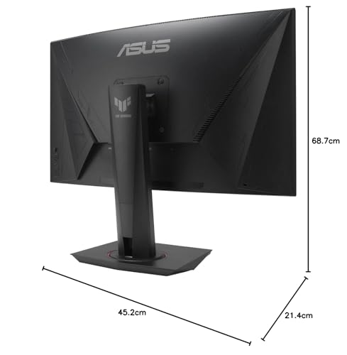ASUS TUF Gaming VG34VQL1B, 34 Inch UWQHD Curved Monitor, 165 Hz, 1 ms MPRT, FreeSync Premium, DisplayHDR 400, VA Panel, 21:9, 3440 x 1440, DisplayPort, HDMI, USB, Ergonomic, Black