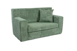 FORTISLINE - Kindersofa ausklappbar 83x47x43cm Oeko-TEX - Spielesofa für Kinder 2in1 - Kindercouch Aufklappen Bettfunktion - Schlafcouch aus Schaumstoff - Kuschel-Cord - Viele Muster (Grau)