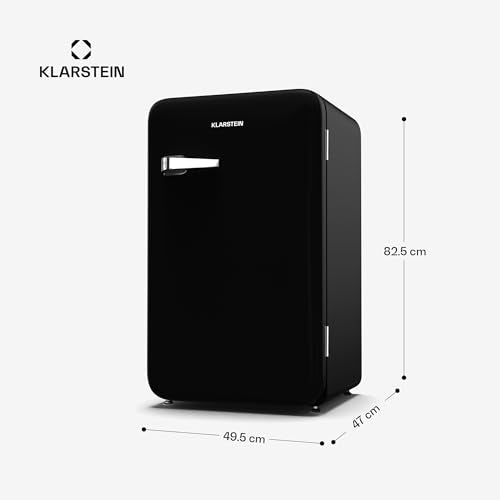 Klarstein Kühlschrank, Mini-Kühlschrank für Getränke, Kühlschrank Klein, Kleiner Kühlschrank Lautlos, Skincare Fridge, Vintage Design, Camping Kühlschrank, Minikühlschrank für Zimmer, 0-10°C, 70 L