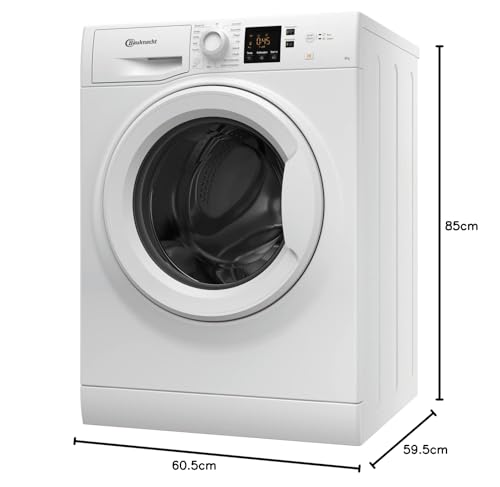 Bauknecht WM BB 814 A Washing Machine Front Loader / 8 kg / Energy Efficiency Class A / Short 30 / Short 45 / Powerful Stain Removal / Anti-Allergy Program / Wool Program / Black / Durable Inverter