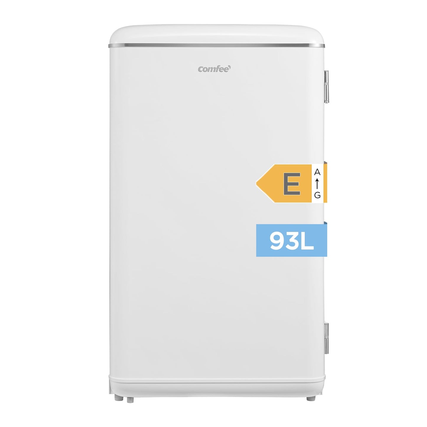 Comfee' RCD93RE2EURT(E) Kühlschrank Klein, 93 Liter Retro Kühlschrank, Mini kühlschrank mit verstellbare Thermostat, Silent, geeignet für Zuhause, Büro und Hotel, Rot