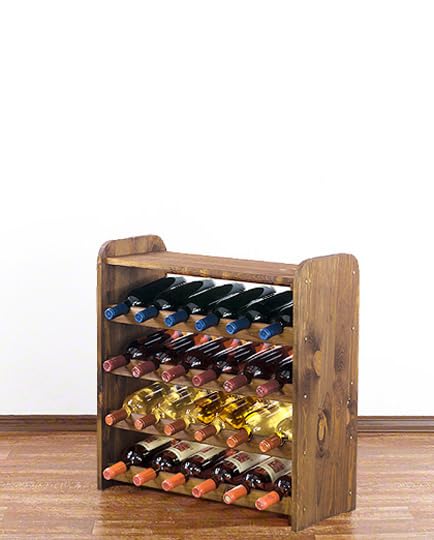 PROREGAL Weinregal PINOTWINE C | HxBxT 87,2x63,2x26,5cm | 42 Flaschen | Massives Kiefernholz | Natur unbehandelt | Weinhalter Weinständer Flaschenständer Flaschenregal Holzregal
