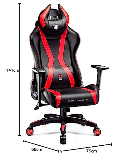 Diablo X-Horn Gaming Office Chair Desk Chair 3D Armrests Ergonomic Design Neck / Lumbar Cushion Imitation Leather Rocker Function