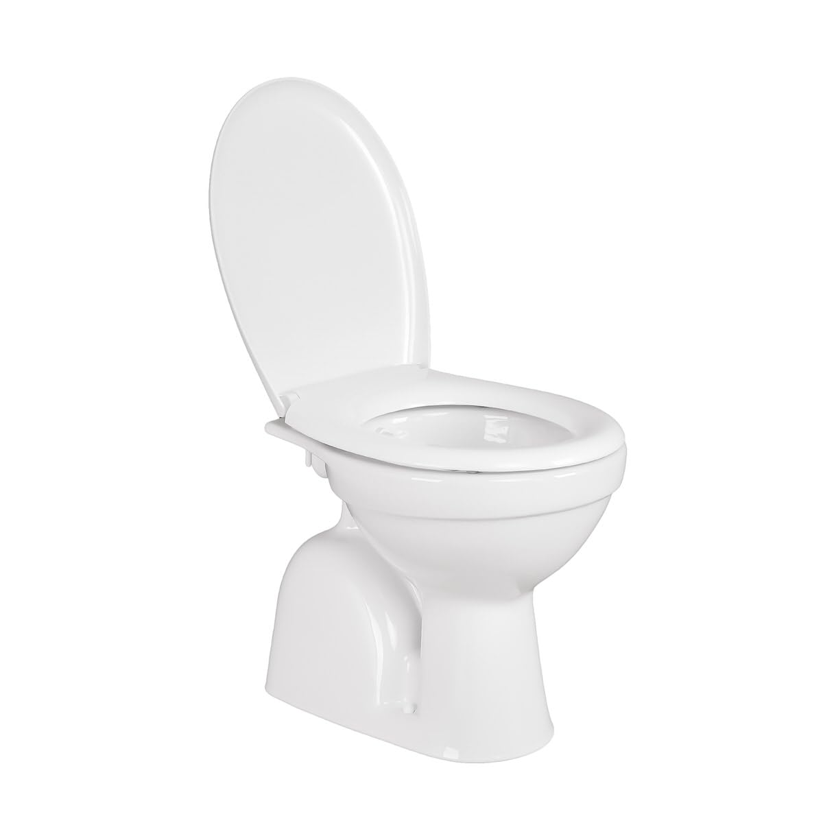 Belvit Dusch WC mit Bidet Funktion – Standtoilette mit Taharet, Hygienedusche, Spülkasten und Softclose WC-Deckel, waagerechter Abgang, Komplettset