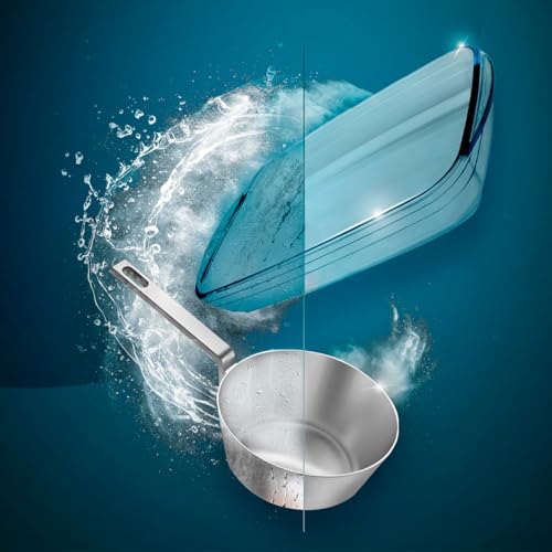 Cecotec Geschirrspüler 60 cm - Freistehend Bolero Aguazero 6210 Dark D. 15 Bestecke, energieeffizient, XXL Fullcolor Display, drittes Fach, 14 Programme, Dual Zone Wash, verstellbares Fach, Dunkel