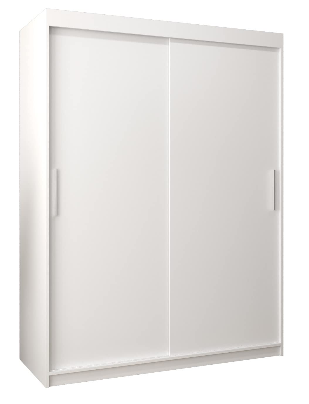MEBLE KRYSPOL Tokyo 250 Wardrobe with Three Sliding Doors for Bedroom – Modern Storage Cabinet with Clothes Rail and Shelves – 250 x 200 x 62 cm – Matte Black and Artisan
