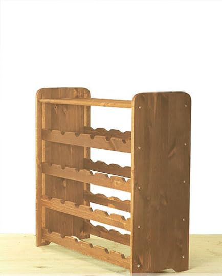 PROREGAL Weinregal PINOTWINE C | HxBxT 87,2x63,2x26,5cm | 42 Flaschen | Massives Kiefernholz | Natur unbehandelt | Weinhalter Weinständer Flaschenständer Flaschenregal Holzregal