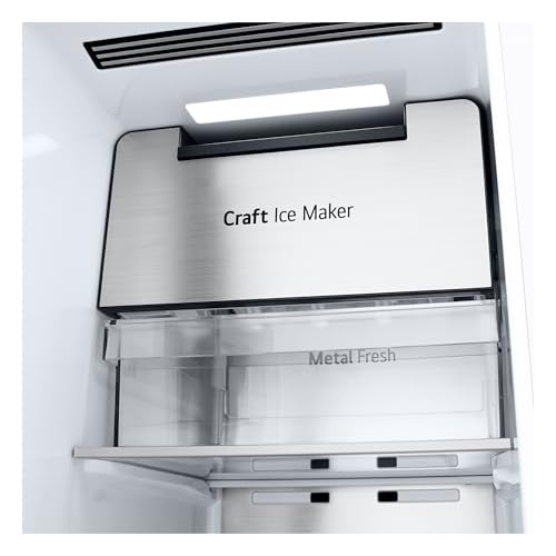 LG GSXE90MBDD Side by Side Kühlschrank mit InstaView Craft Ice | Door in Door | Crushed Ice -und Wasserspender EEK: Klasse D | 628 Liter Kapazität | Festwasseranschluss | Total No Frost