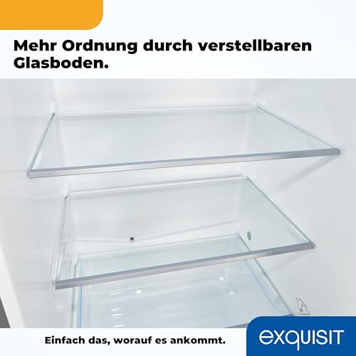 Exquisit Kühl-Gefrierkombination, 180 cm Höhe, Kühlschrank mit Gefrierfach, 269 Liter, 4-Sterne-Gefrierfach, Türanschlag wechselbar, Standgerät, KGC5265-70-010E inoxlook