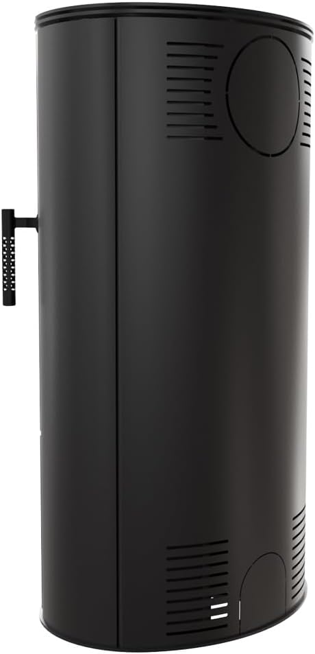 KRATKI Fireplace Made of Steel Rollo Ready Set Diameter 150 7 kW with Indoor Air Independent, Blass Cladding, Freestanding, BImSchV 2, Dust Outlet, 150 mm, EEK A Fireplace HKI