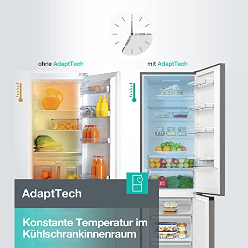Gorenje N 619EAW4 Fridge-Freezer Combination, LED Display, 186 cm, 300 L, NoFrostPlus, Vegetable Compartment with Moisture Control, FastFreeze, White