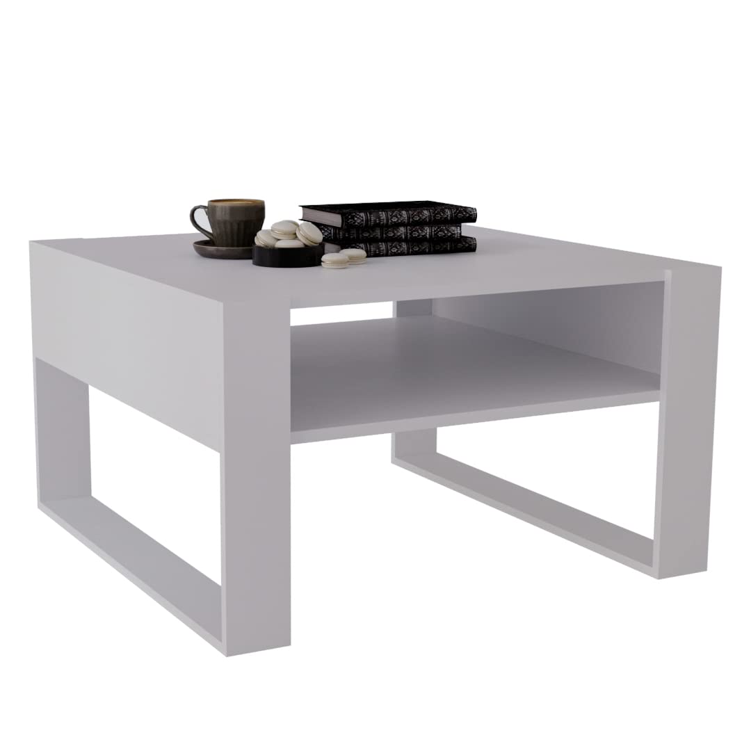 AKKE Karo Couchtisch für Wohnzimmer Beistelltisch Wohnzimmertisch Modern Sofatisch Kaffeetisch Deko Möbel für Wohnzimmer Wohnzimmertische Couchtische Eiche Mit Schwarzen Beinen