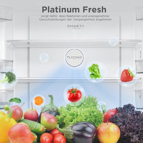 Midea MDRF632FIE28 Multi Door Fridge/Freezer Combination / 177.5 cm Height / 83.3 cm Width / 65.3 cm Depth / NoFrost / 295 kWh per Year / 305 L Fridge Capacity / 169 L Freezer Capacity / Plasma Pure /