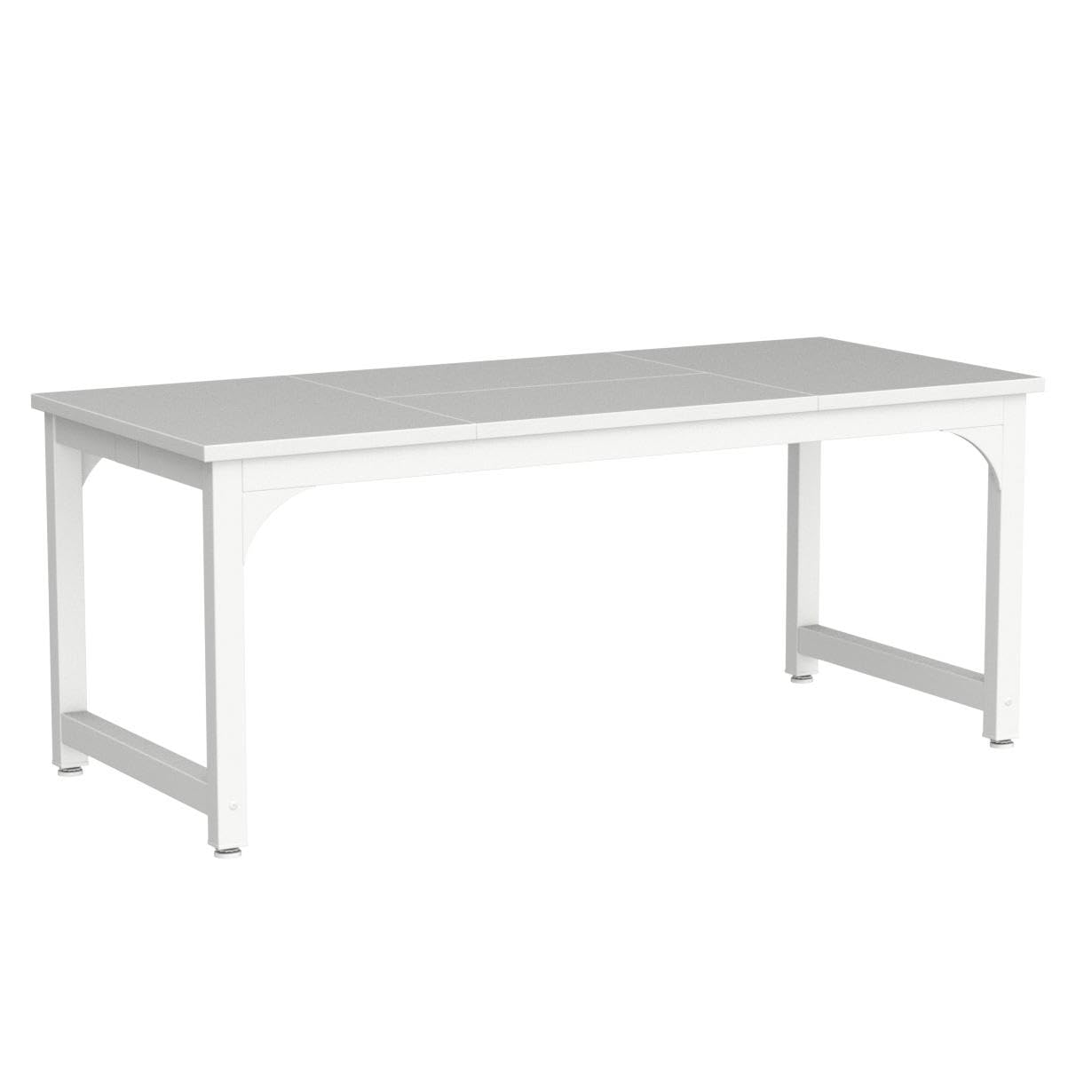 Tribesigns Schreibtisch Computertisch, PC Tisch Bürotisch Arbeitstisch Esstisch in Schwarz für Home Office zu Hause Schreibtische, Konferenztisch (Rustikales Braun/Schwarz, 180 x 80 x 75 cm)