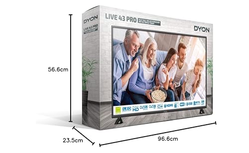 DYON Movie Smart 43 VX TV, 43 inches (108 cm), Full HD Smart TV, HD Triple Tuner (DVB-C/-S2/-T2), App Store, Prime Video, Netflix, YouTube, DAZN, Disney+ (Model 2023)