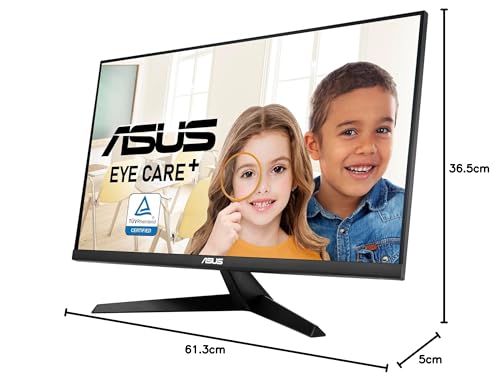 ASUS Eye Care VY279HGR - 27 Inch Full HD Monitor - 120 Hz, 1ms MPRT, AdaptiveSync, GameFast Input - IPS Panel, Vesa 100x100, 16:9, 1920x1080, HDMI, D-Sub