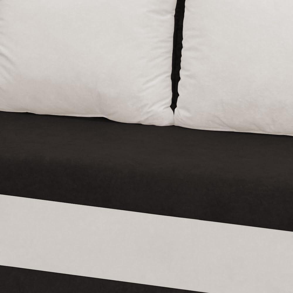 FORNIRO 24 Loft Ecksofa mit Schlaffunktion und Bettkasten - Sofa mit 3 Sitzen und Robustem Überzug - Universal Schlafcouch L-Form - Modern Couch - 225x130x75 cm - Schwarz-Türkis