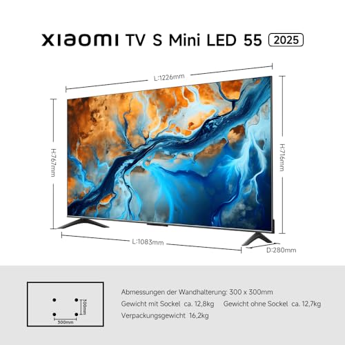 XIAOMI TV S Mini 55 2025, MiniLED, QLED, 55 Inch, Local Dimming, 1200nit