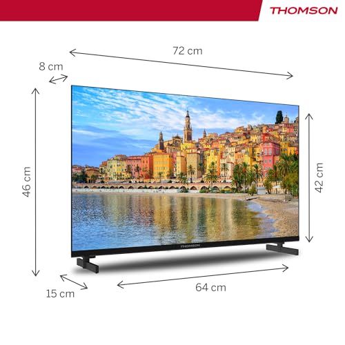 THOMSON 55QG6C14 QLED Plus Google Smart TV, Wi-Fi, Dolby Audio, Built-in Front Speaker, Bluetooth 5.1, Triple Tuner (Cable/Satellite/Antenna), HDMI, CI+, A+ Panel