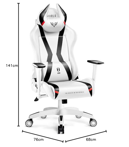 Diablo X-Horn Gaming Office Chair Desk Chair 3D Armrests Ergonomic Design Neck / Lumbar Cushion Imitation Leather Rocker Function