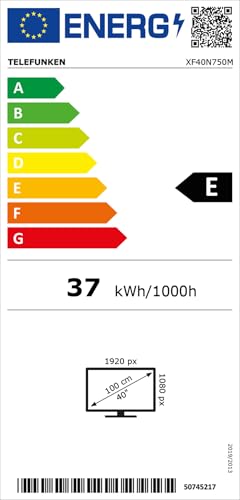 TELEFUNKEN VIDAA D43U790B2CW 4K TV 43 Inch Smart TV UHD, HDR TV with Dolby Vision, Triple Tuner and 6 Months HD+ Including LED TV, Black