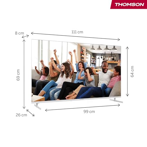 THOMSON 55QG6C14 QLED Plus Google Smart TV, Wi-Fi, Dolby Audio, Built-in Front Speaker, Bluetooth 5.1, Triple Tuner (Cable/Satellite/Antenna), HDMI, CI+, A+ Panel