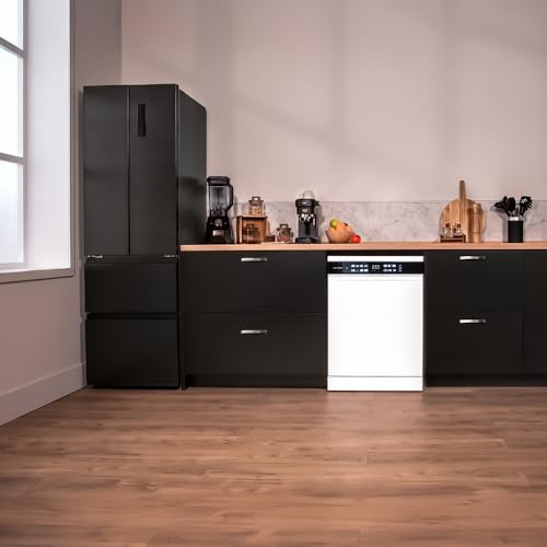 Cecotec Geschirrspüler 60 cm - Freistehend Bolero Aguazero 6210 Dark D. 15 Bestecke, energieeffizient, XXL Fullcolor Display, drittes Fach, 14 Programme, Dual Zone Wash, verstellbares Fach, Dunkel