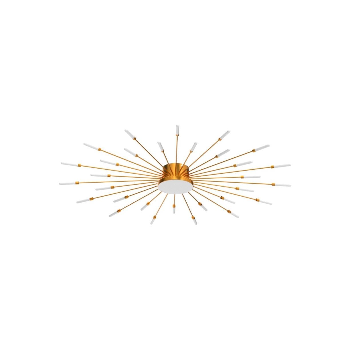 minifair Moderne LED-Deckenleuchte, 12 + 1 Köpfe, halbbündige Deckenleuchte, goldene Kronleuchter, Deckenbeleuchtung für Schlafzimmer, Wohnzimmer, Küche, Esszimmer, Restaurant