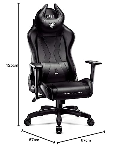 Diablo X-Horn Gaming Office Chair Desk Chair 3D Armrests Ergonomic Design Neck / Lumbar Cushion Imitation Leather Rocker Function