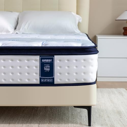 Grbsy Hybrid Mattress with Pocket Spring and 7-Zone Support, Memory Foam - Ergonomic Comfort and Motion Insulation, 180 x 200 x 26 cm