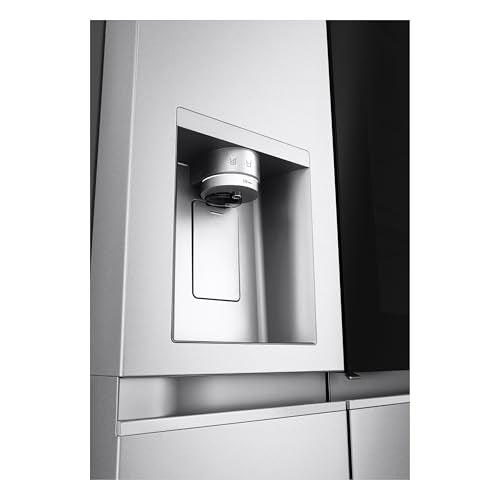 LG GSXE90MBDD Side by Side Kühlschrank mit InstaView Craft Ice | Door in Door | Crushed Ice -und Wasserspender EEK: Klasse D | 628 Liter Kapazität | Festwasseranschluss | Total No Frost