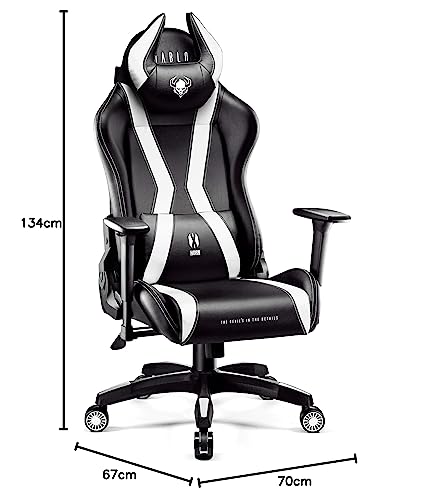 Diablo X-Horn Gaming Office Chair Desk Chair 3D Armrests Ergonomic Design Neck / Lumbar Cushion Imitation Leather Rocker Function