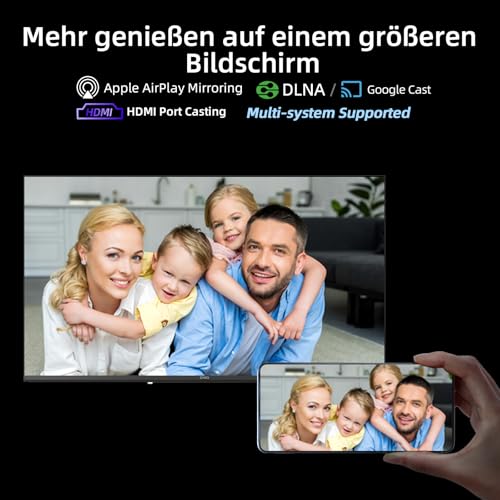 CHIQ L40FT 40 Zoll, Full HD, (100 cm) Smart Fernseher, HDR10, Dolby Audio & DBX-tv, Triple Tuner DVB-C/T2/S2, Integrierter Chromecast, Metall Randlos Design